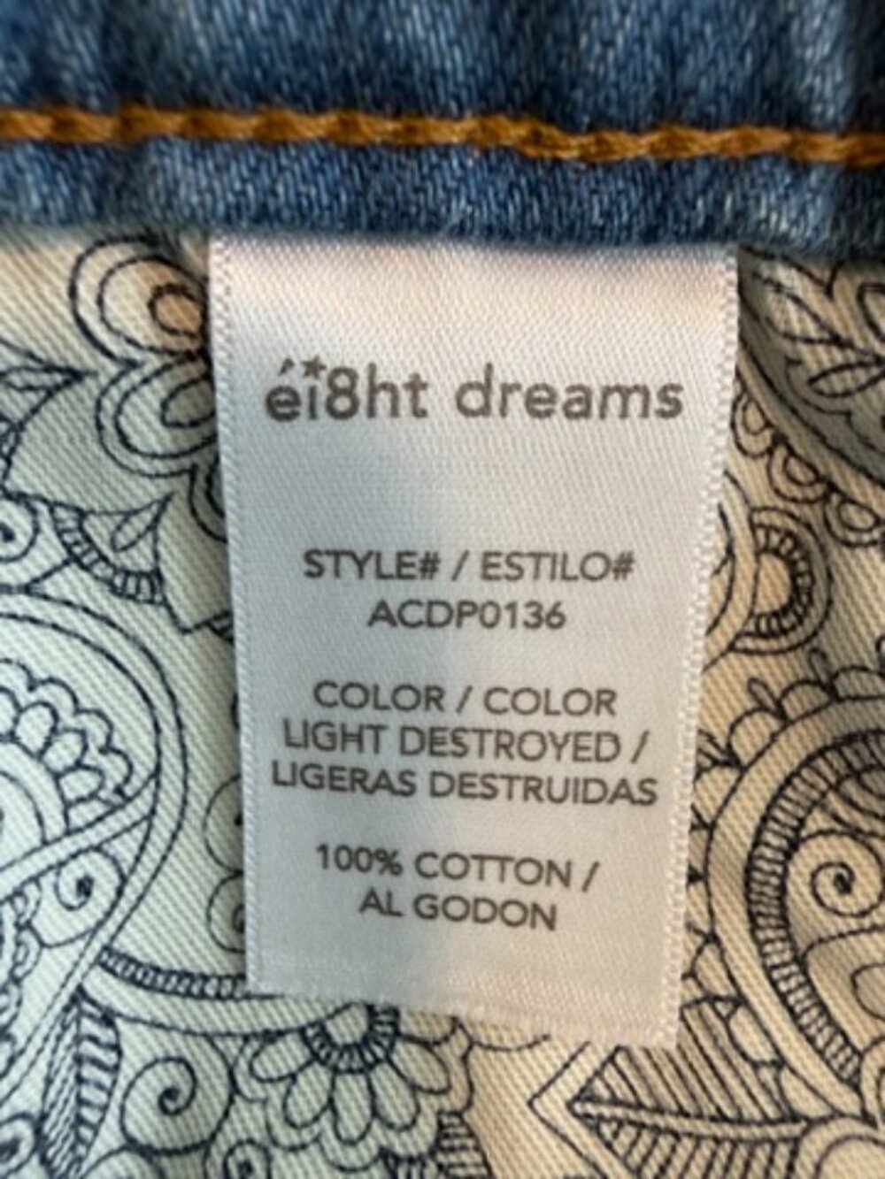 Ei8ht Dreams Slim Boyfriend Distressed Denim Blue Jeans 31 NWT - Picture 10 of 13